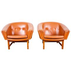 Pair of Lennart Bender Tub Style Lounge Chairs