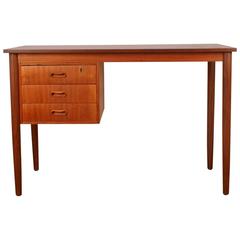 Vintage Danish Small Teak Writing Desk