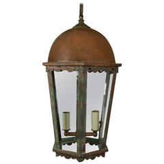 Copper Verdigris Six Panel Lantern