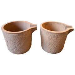 Industrial Pair of Foundry Pots