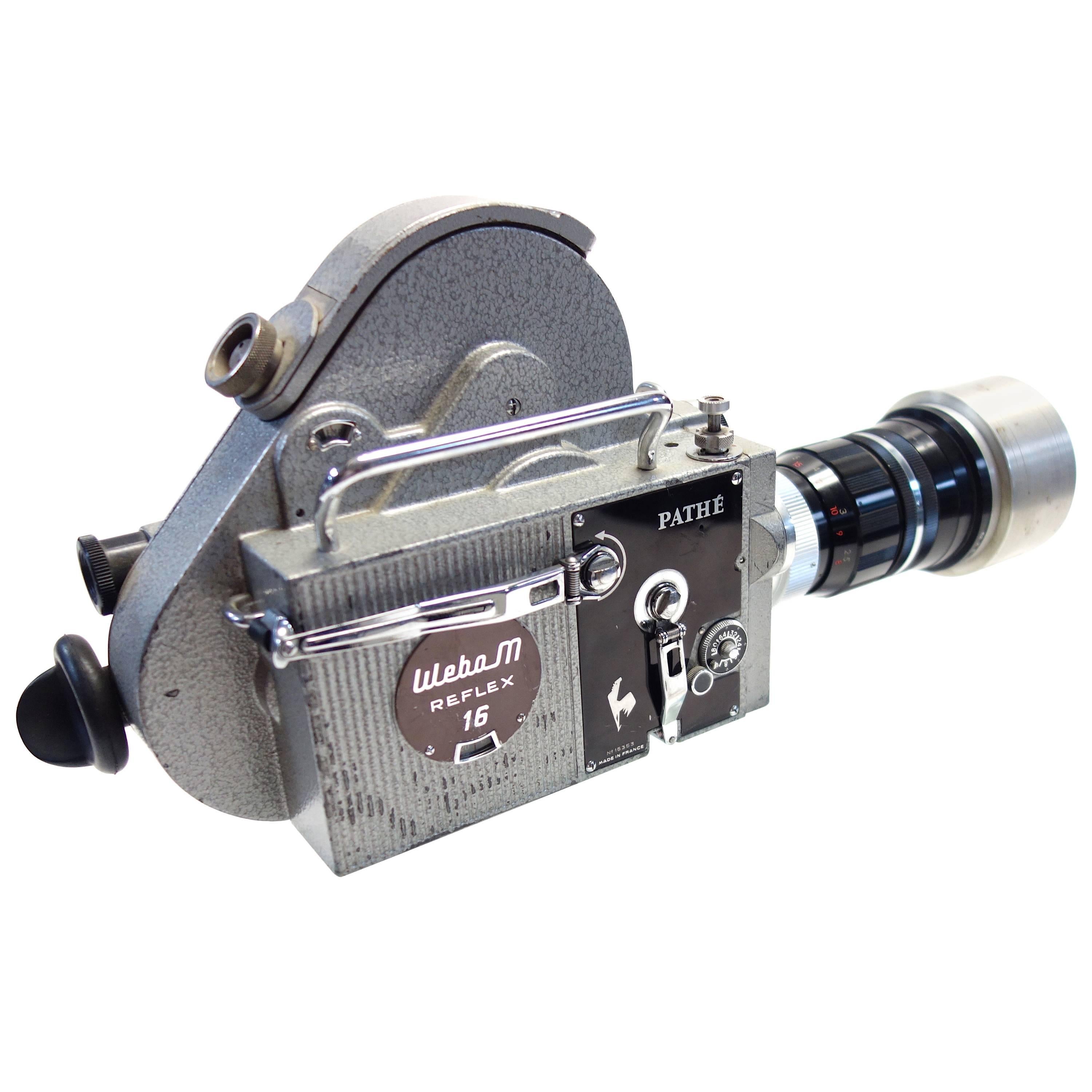 Pathe Motion Picture Camera Mounted on Glass Circa Mid-20th As Sculpture ON SALE For Sale