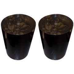 Pair of Italian Cylindrical Nightstands, circa 1960 7
