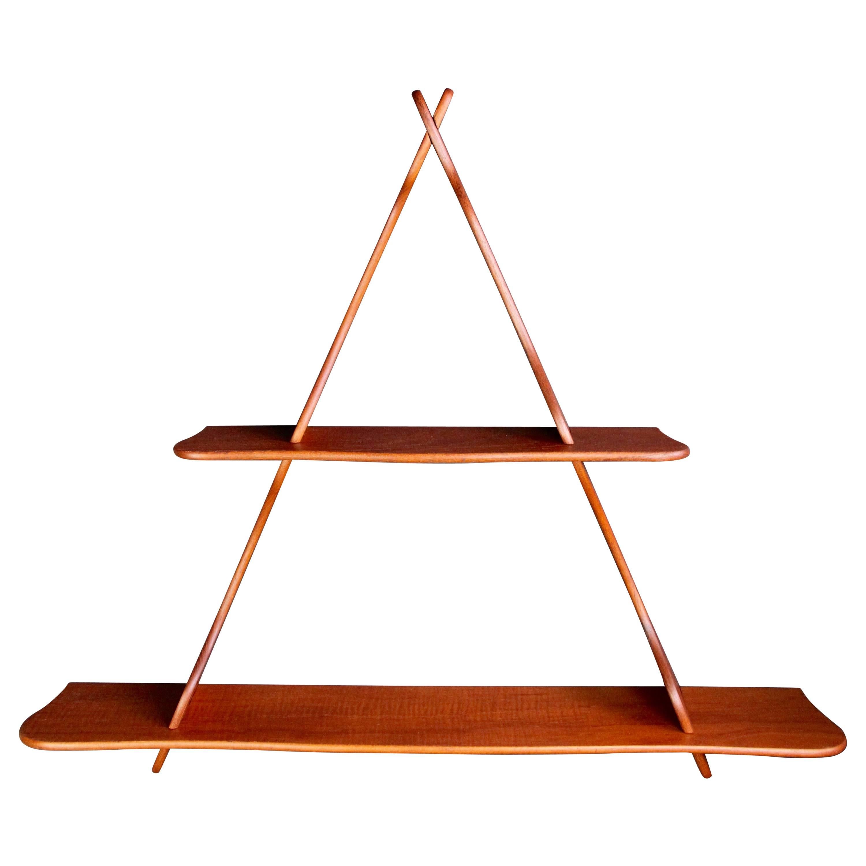 1950s Organic and Sculptural Danish 'Amager' Shelves in Walnut after Peder Moos