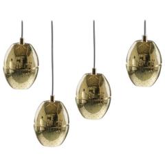 Swedish Pendants in Perforated Brass by Hans-Agne Jakobsson