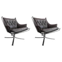 Magnificent Pair of "Falcon" Sigurd Ressel Armchairs, circa 1960