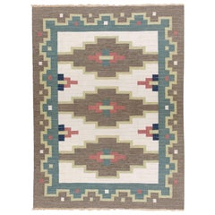 Swedish Rolakan Carpet Handwoven Wool