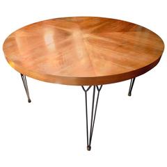 Magnificent Marquetry 1960s Italian Round Table