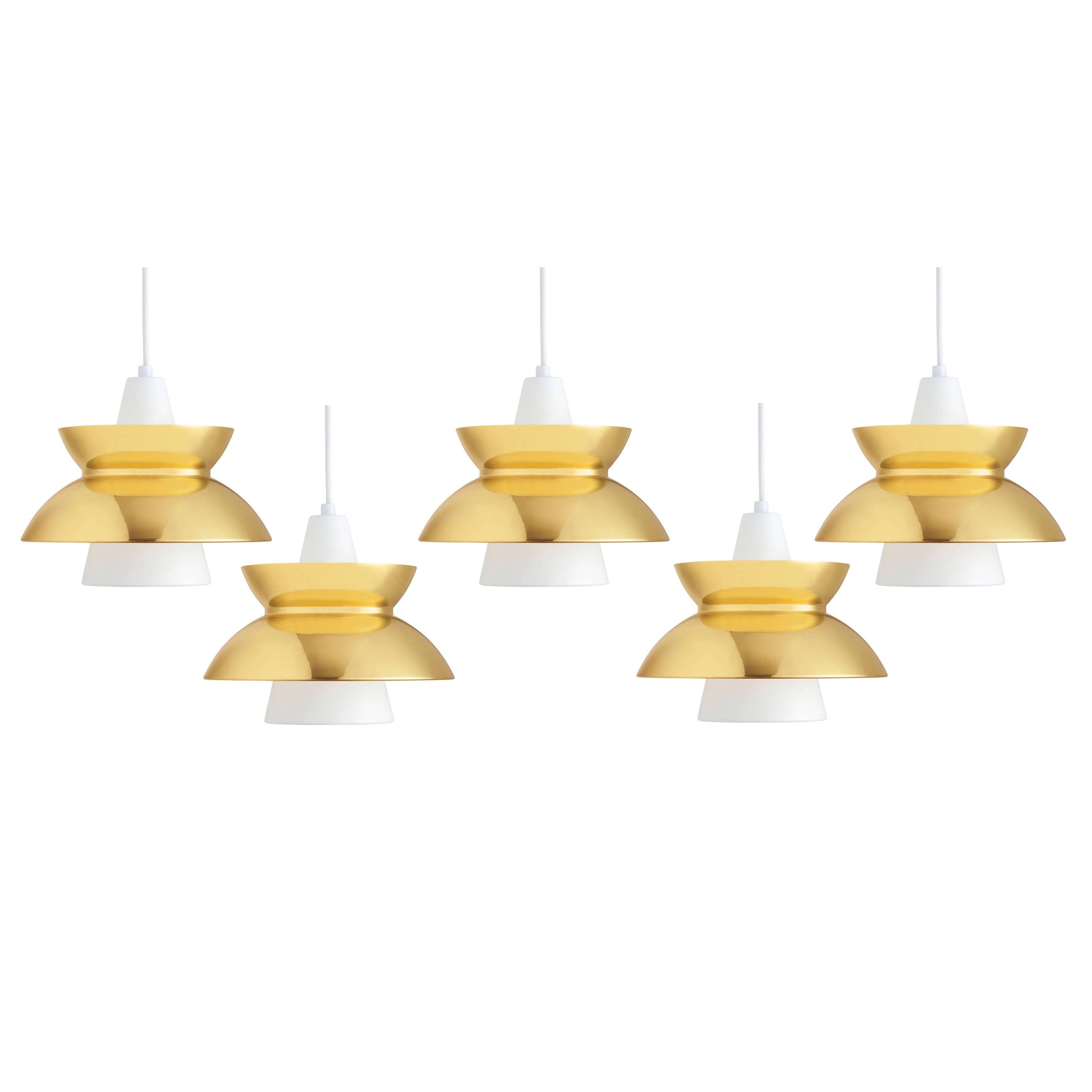 Jørn Utzon Brass 'Doo-Wop' Pendants for Louis Poulsen