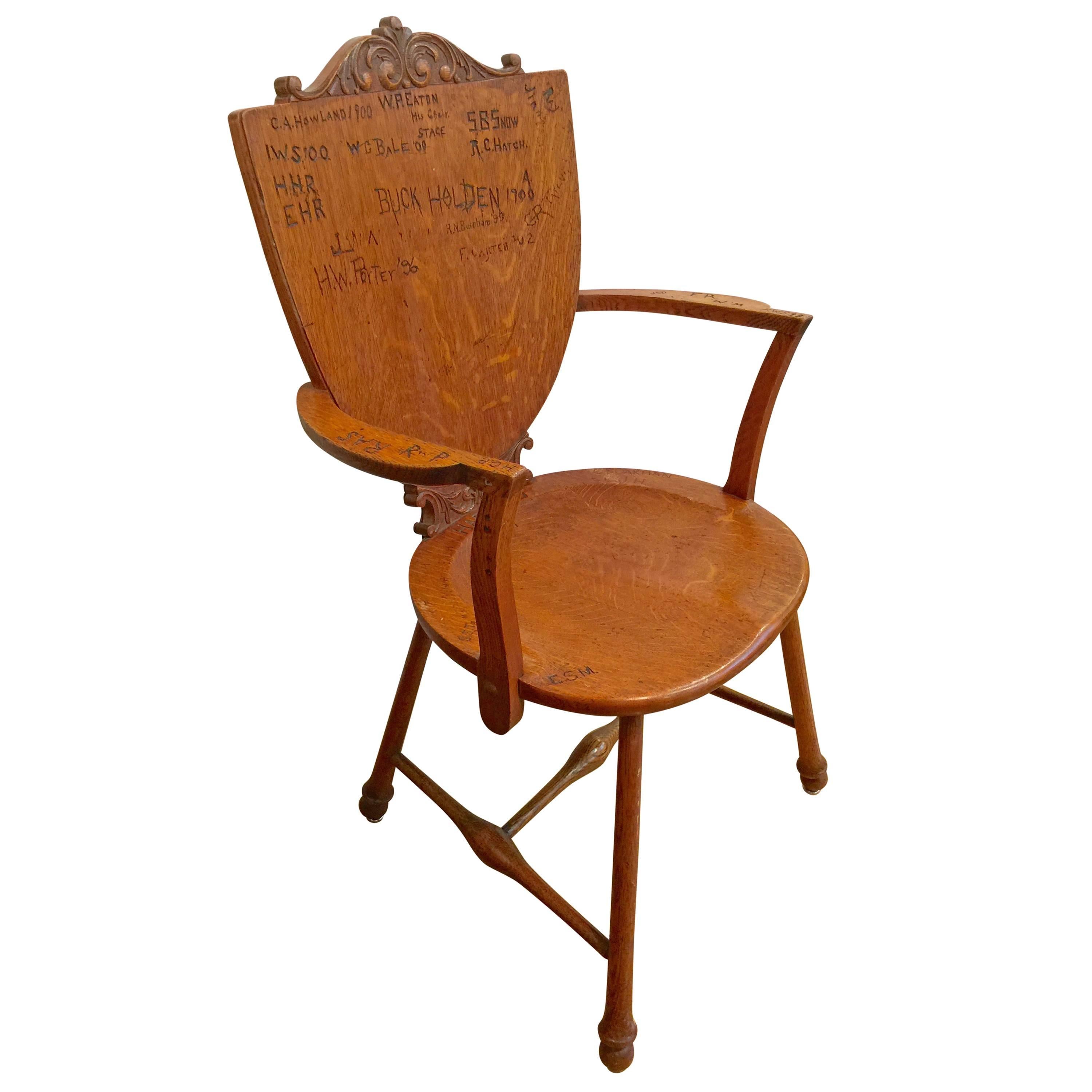 Graffitied Edwardian Harvard Chair