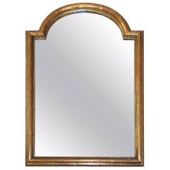 French Louis Philippe Style Arch Top Giltwood Wall Mirror