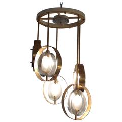 Chandelier in the style of Fontana Arte 1960's 12