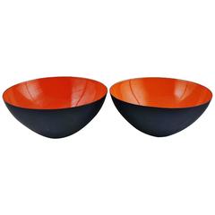 Two Fine Danish Design Large Krenit Fruit Bowls by Herbert Krenchel 8