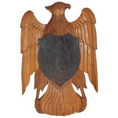 Antique American Hand-Carved Wood Eagle