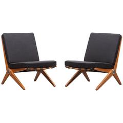 Pair of Pierre Jeanneret Easy Chair 'b' * New Upholstery * 12