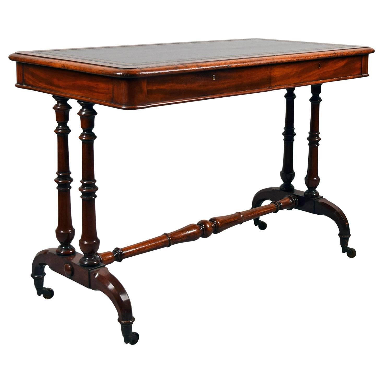 Early Regency Leather Top Writing Table, circa 1810 For Sale