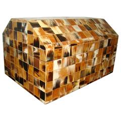 Tessellated Horn Chip Jewelry Box by Enrique Garcel