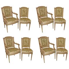 Set of Eight Louis XVI Dining Chairs by Maison Jansen
