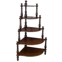 Antique 19th Century Belgian Ètagerè or Corner Shelves