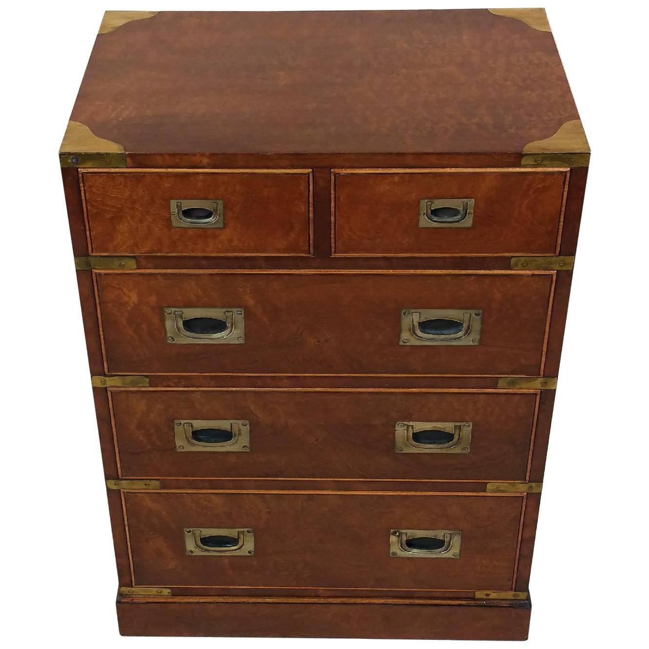 Early 20th Century Satinwood Brass Bound Trunk im Angebot