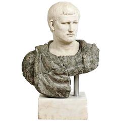 Roman Marble Bust of Emperor, circa 1800
