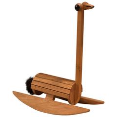 Vintage Ostrich Rocking Chair Toy