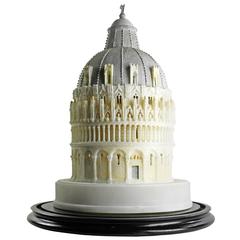 Used Spectacular Grand Tour Architectural Model of Pisa's Baptistry with Glass Dome