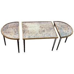 1950-1970 Tripartite Table in Bronze in the Style of Maison Baguès