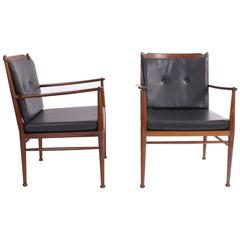 Peter Hvidt & Orla Mølgaard Nielsen Pair of Solid Brazilian Rosewood Armchairs