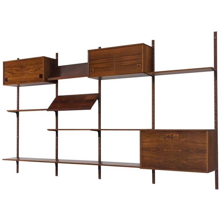 Danish Wall Unit in Rosewood by Albert Hansen For Sale at 1stDibs