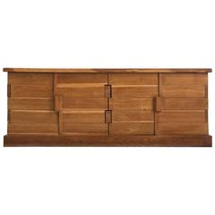 Graphical Credenza in Patinated Oak