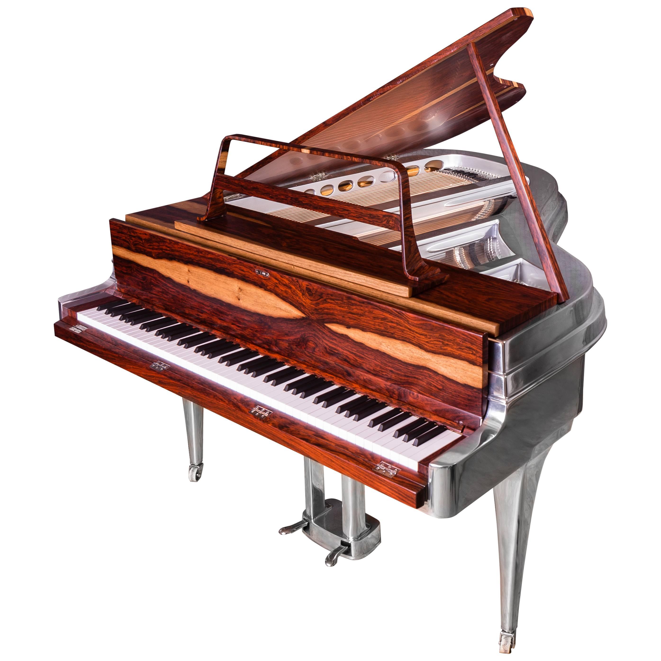 Aluminium Period Grand Piano Recent Makeover with State of the Art ST&S Parts For Sale