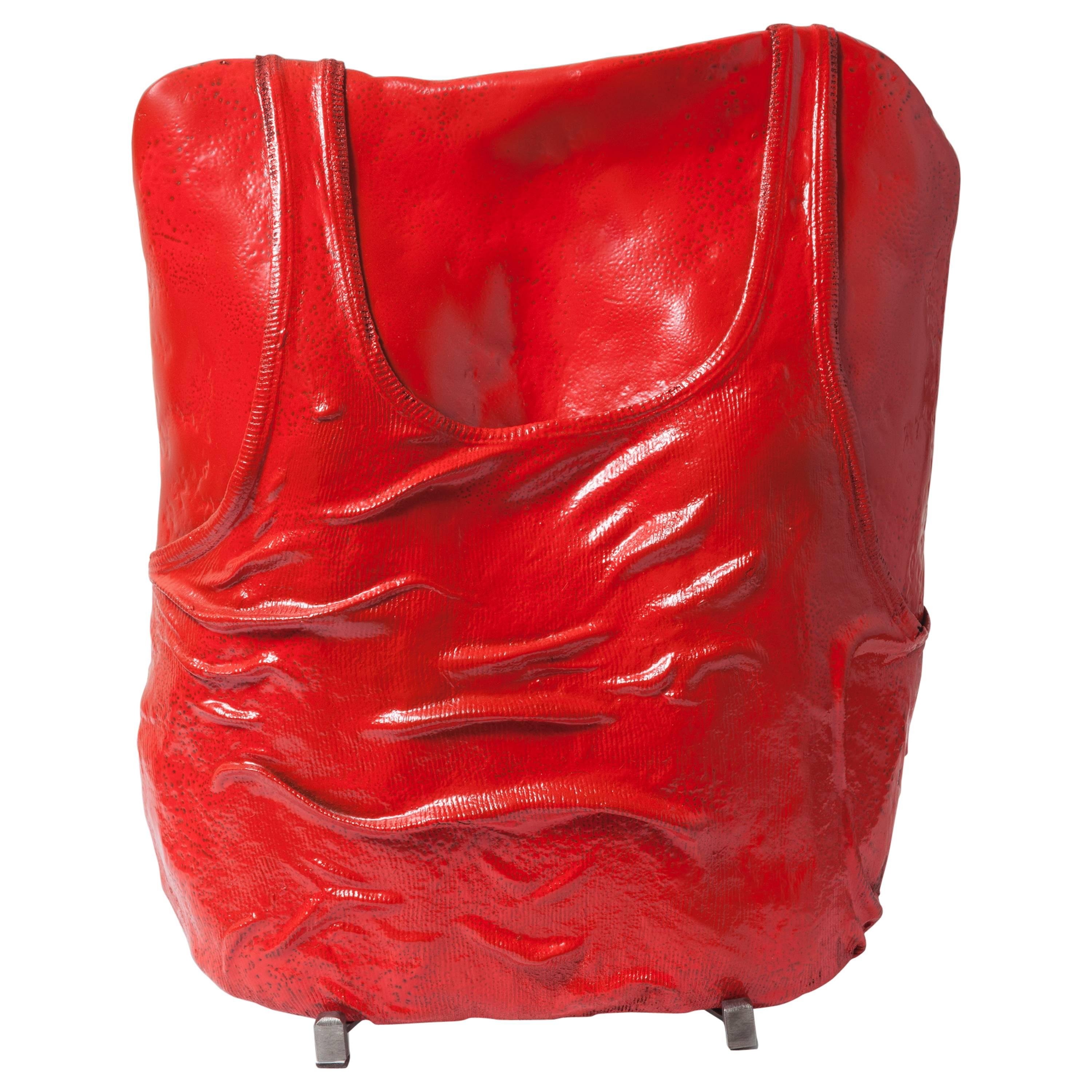 Torso Lacquered Sculpture. Signed in Back 'OB1992' For Sale