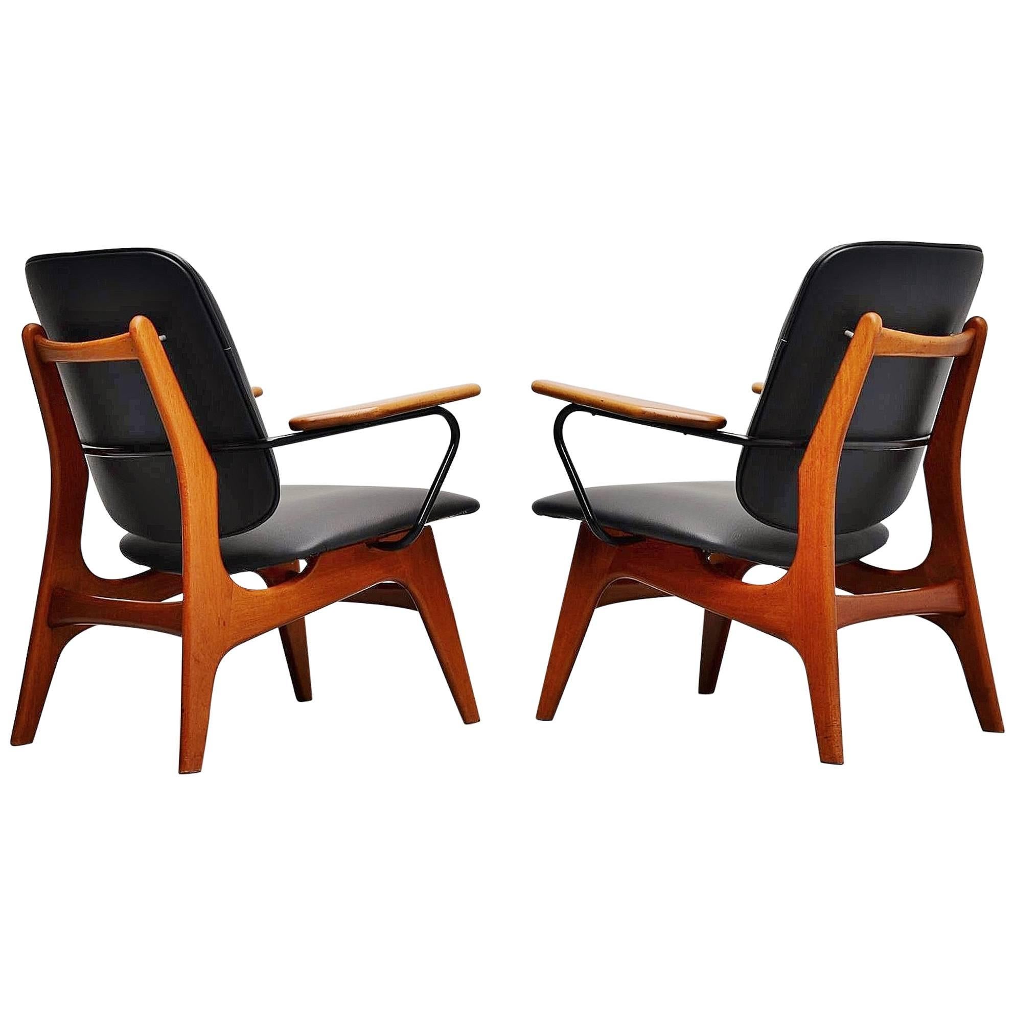 Pair of Dutch Modernist Lounge Chair, Holland, 1960