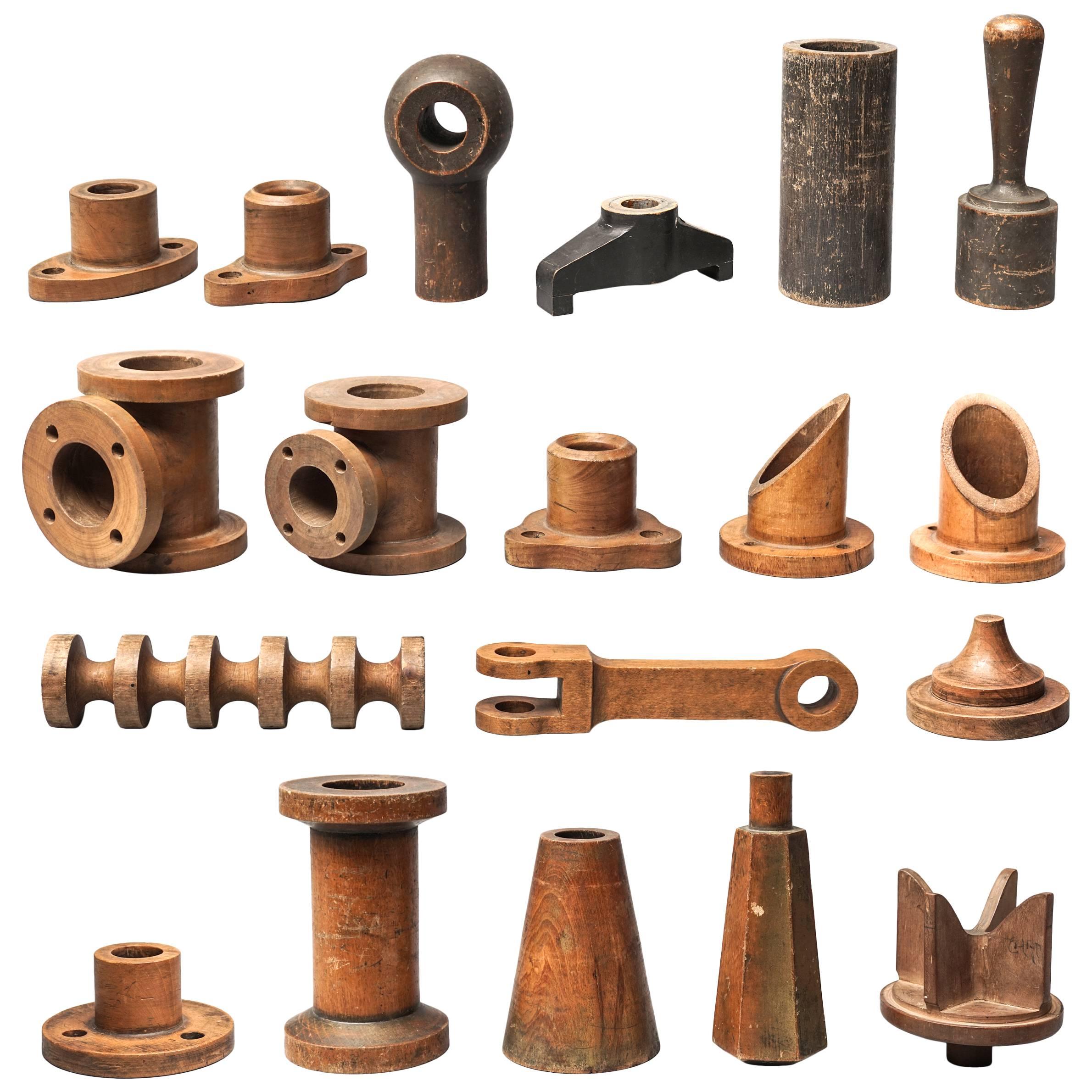 19th Century Industrial Wooden Foundry Molds or Moulds