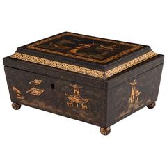 Regency Period Japanned Sewing Box