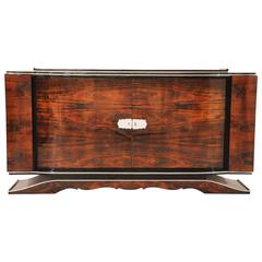 Antique French Art Deco Walnut Sideboard from the 1920s