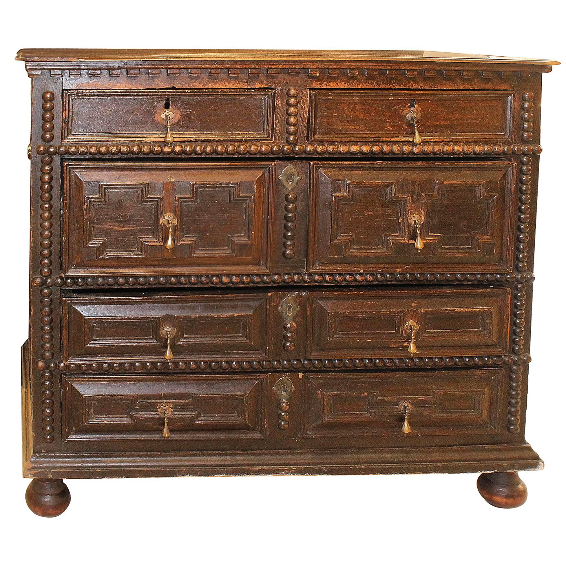 Period 17th-Early 18th Century Pilgrim Chest For Sale