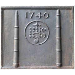 18th Century Pillars with Medieval IHS Monogram Fireback