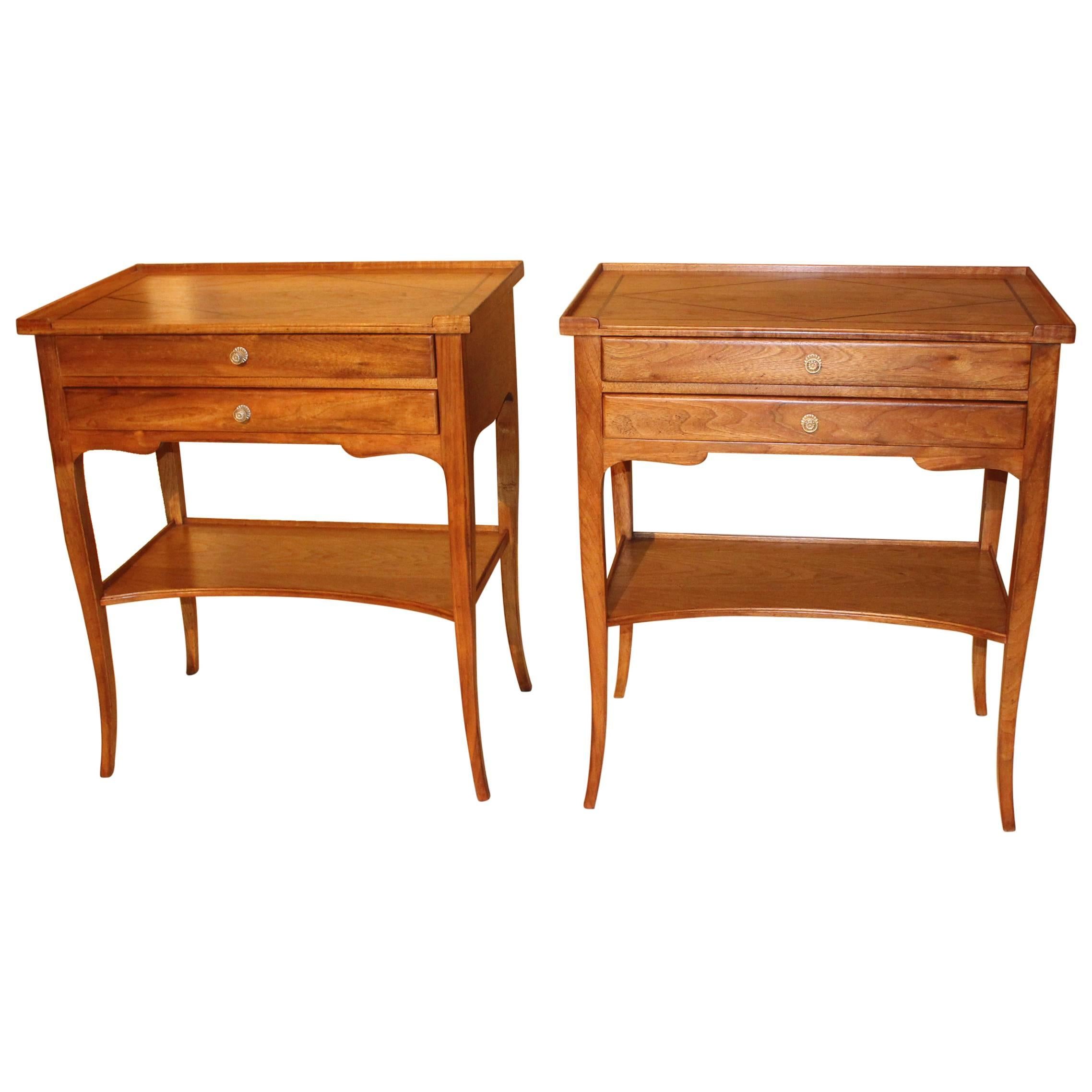 Pair of Early 20th Century Walnut Side Tables