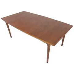 Danish Teak Expandable 11' Banquet Dining Table with Two Leaves by Falster