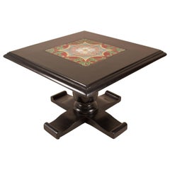 Vintage Mid-Century Ebonized, Tiled Coffee Table
