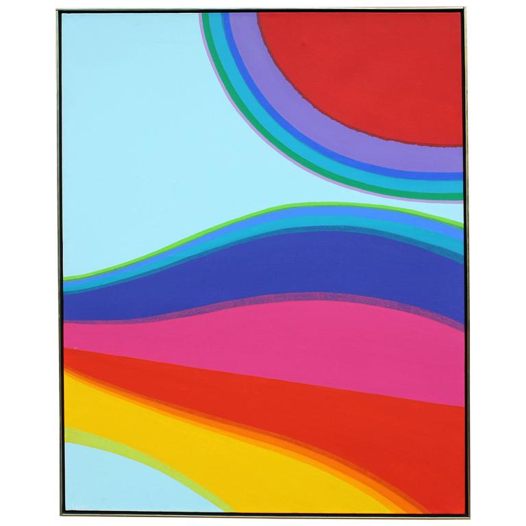 Large Modernist Oil Painting by Frank Goodnow For Sale at 1stdibs