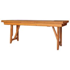 Guillerme et Chambron Oak Dining Table "A L'Italienne", 1965