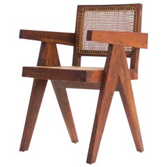 Pierre Jeanneret Teak Conference Chair from Chandigarh