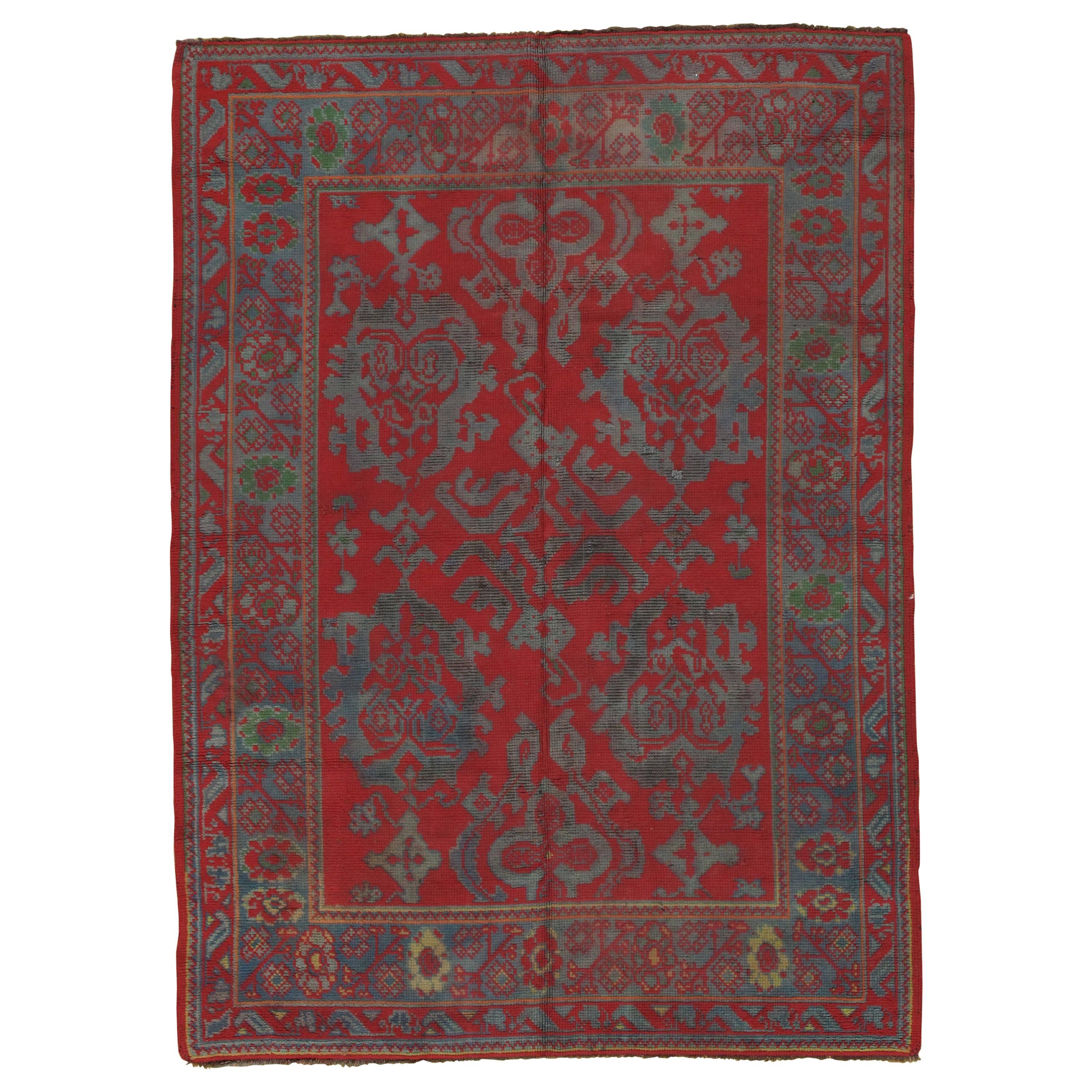Antiker Donegal-Teppich:: Irische Teppiche:: Handgefertigte Orientteppiche:: Roter Wollteppich