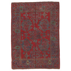 Antique Donegal Rug, Irish Rugs, Handmade Oriental Rugs, Red Wool Rug