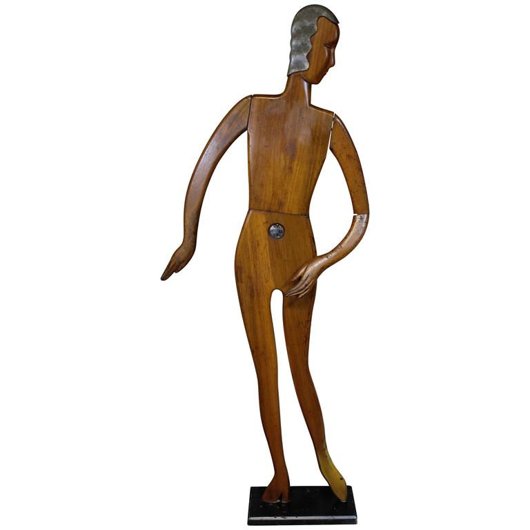 Art Deco Wood Store Display Mannequin at 1stDibs mannequin garden art