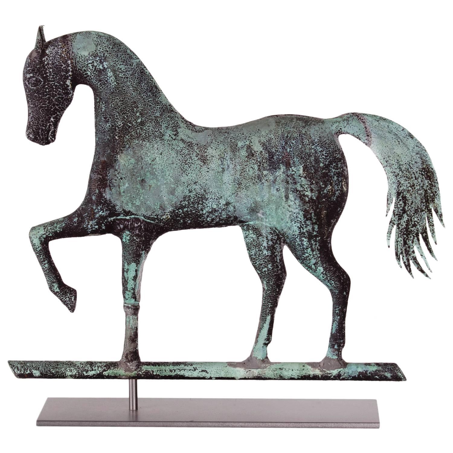 Prancing Horse Weathervane, Attributed to Jewel & Co., Waltham, Massachusetts