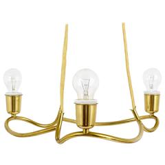 Mid-Century Brass Chandelier by Oswald Haerdtl, Austria, 1950s 10
