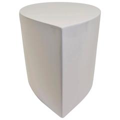 White Lacquer Teardrop Side Table, Karl Springer Style